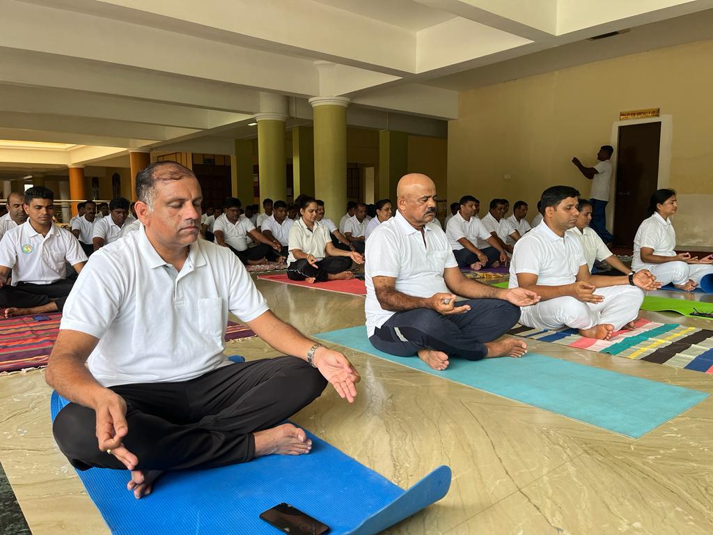 International Yoga Day by South Goa Police  in association with Ravindra Bhavan, Margao Goa on 21st  June 2022  .