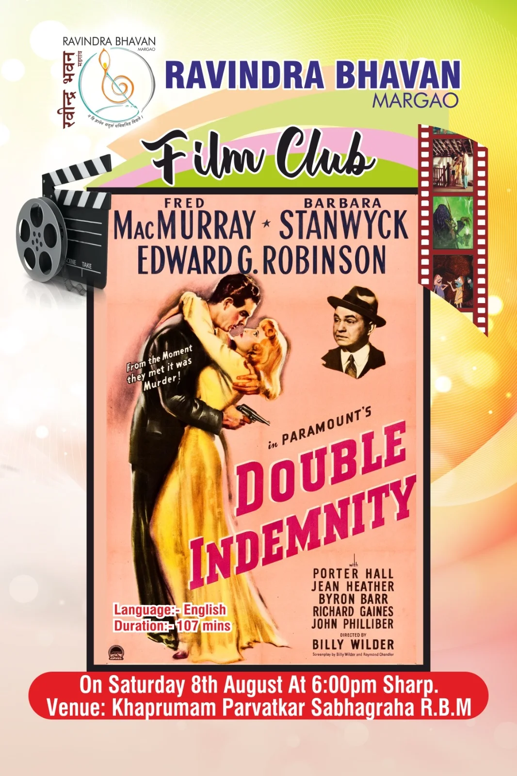 Double Indemnity (1944, 107 mins)